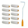 thumbnail image 1 of 10x Mini Paint Roller Set Handle Kit DIY paint roller Painting for Door Office 4 inches, 1 of 9