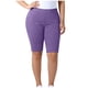 thumbnail image 5 of Mujeres Plus Size Shorts Cintura Elástica Pantalones de Yoga de Color Sólido Capri Longitud Verano, 5 of 8