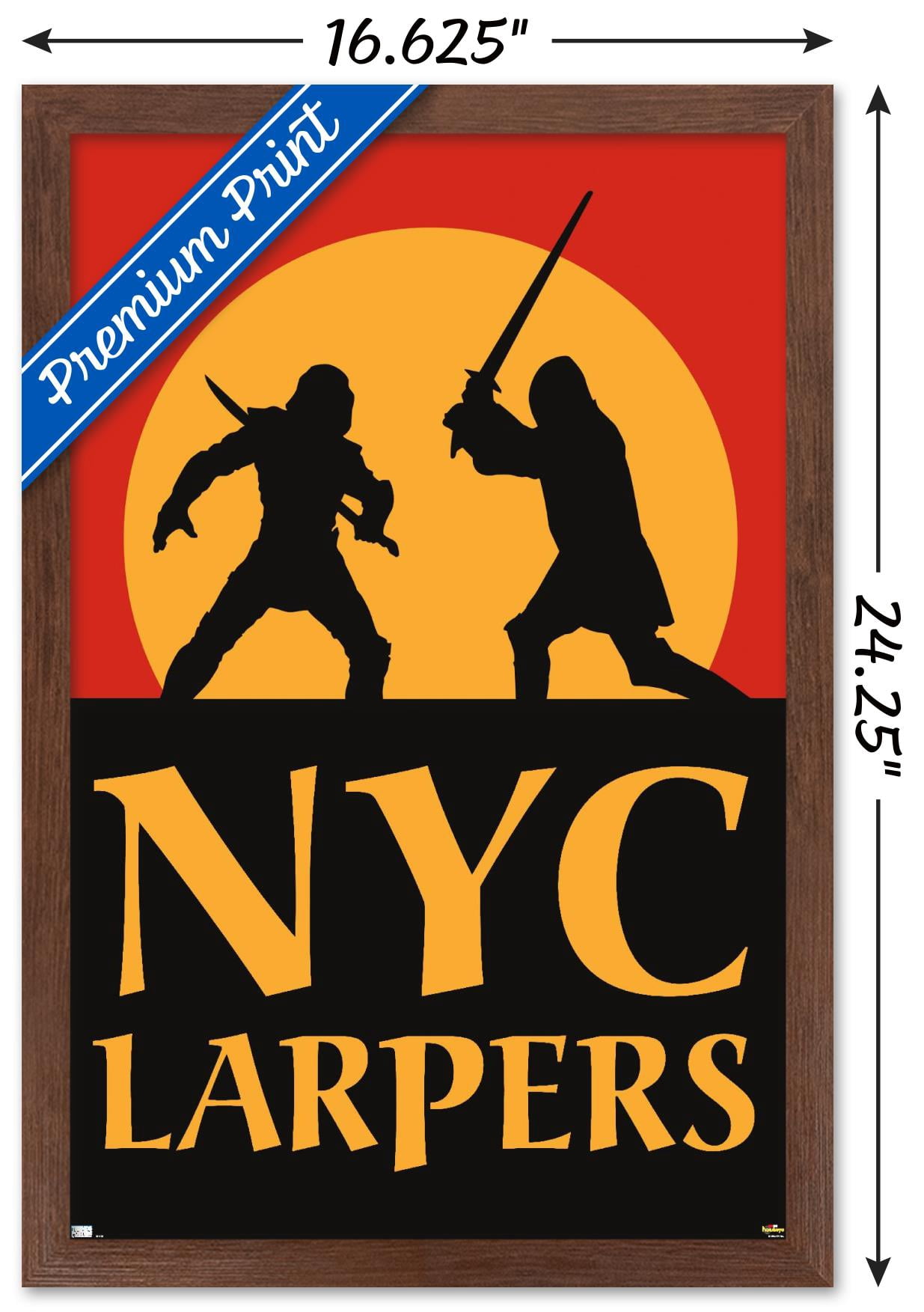 Marvel Hawkeye - NYC LARPers Wall Poster, 14.725" x 22.375" Framed