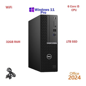 Restored Windows 11 Dell 5080 SFF 6 Core i5 10500 1TB SSD 32GB RAM WiFi Desktop Computer PC Office24