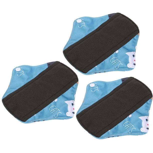 Women Sanitary Pad Washable Menstrual Pads Bamboo Charcoal Leakproof Hygienic NapkinN38