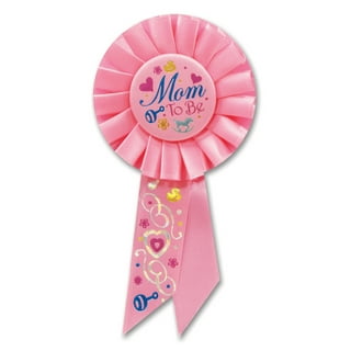 Mom to Be Baby Shower Award Ribbon Polka Dots Party Supplies Yellow
