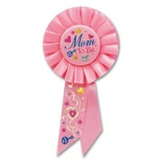 Pack of 6 Pink "Mom to Be" Mother's Day Baby Shower Party Rosette Ribbons 6.5"