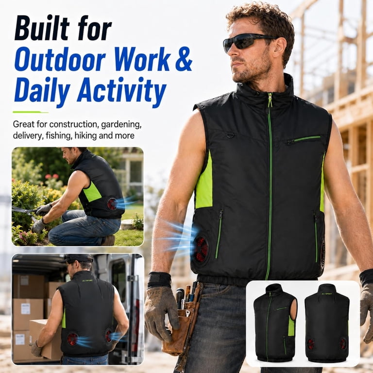Japanese Air Conditioned Jacket, Cooling Fan Vests for Hot Weather