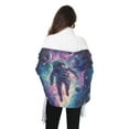 thumbnail image 4 of FORMRS Womens Scarf Winter Soft Long Big Warm Shawls Wrap Tassel Scarves, Astronaut Pattern, 4 of 9