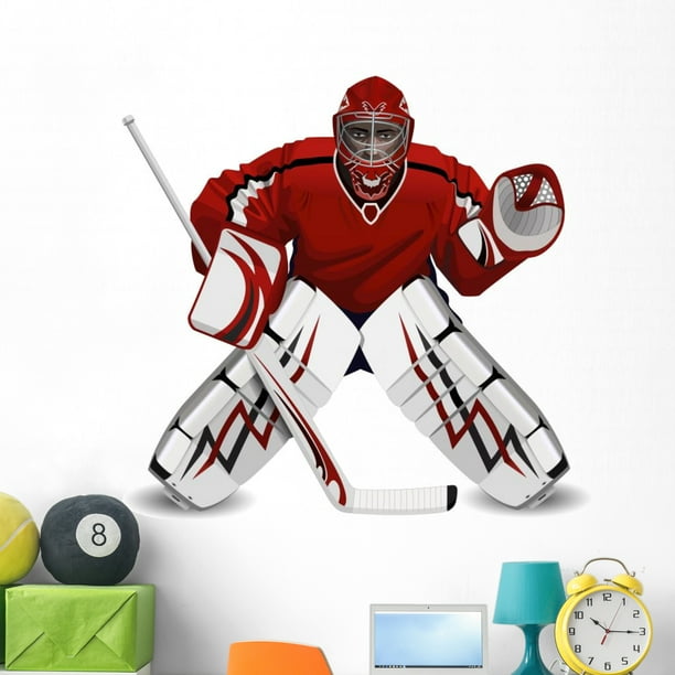 Hockey Goalie Wall Mural Decal By Wallmonkeys Vinyl L And Stick Graphic 48 In W X 37 H Com - Hockey Goalie Wall Decals Hockey Goalie Wall Mural Decal By Wallmonkeys Vinyl L And Stick Graphic 48 In W X 37 H Com - Hockey Goalie Wall Decals