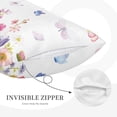 thumbnail image 3 of Lsque Meadow flowers with butterfly Pattern Pillow Case – Soft & Cozy Throw Pillow Cover, Hypoallergenic Cushion Case for Sleeping Women with Envelope Closure-20"x30", 3 of 6