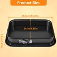 thumbnail image 3 of Lieonvis Square Springform Pan Rectangle Cake Pan Leakproof Cake Pan Bakeware Rectangle Non-Stick Baking Pan Mold Leakproof Removable Bottom, 3 of 10