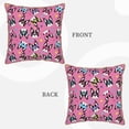 thumbnail image 3 of Fotbe Colorful Cute French Bulldog Pattern Velvet Decorative Throw Pillow Covers with Elegant Piping, Soft Plush Cushion Cover for Sofa, Bed, Car, Office-18"x18", 3 of 8