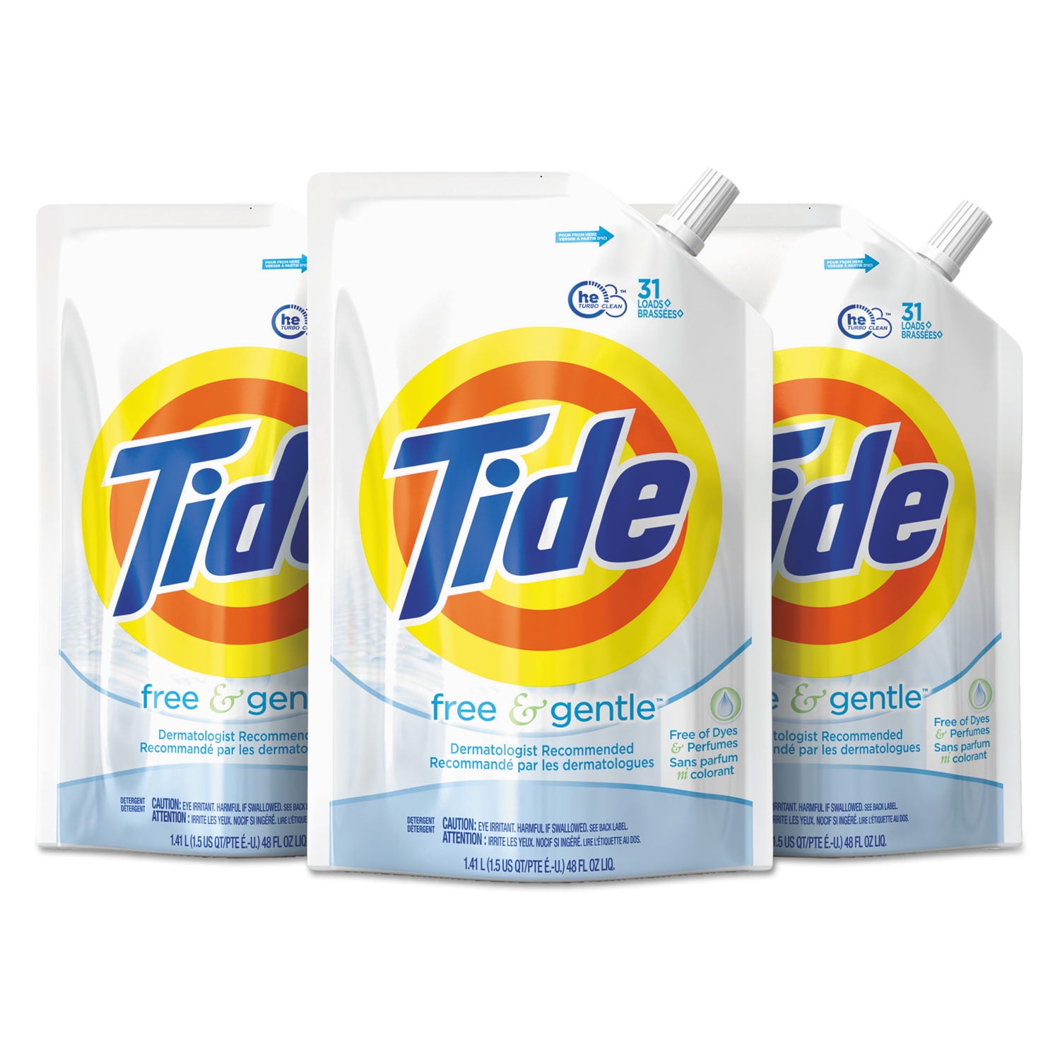 Tide Free & Gentle Smart Pouch Liquid Laundry Detergent 348 fl. oz. Pouches