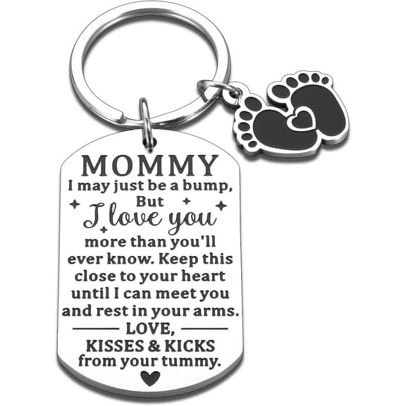 New mom keychain gifts, gifts for moms-to-be, pregnancy gifts for first-time moms, Mother's Day gifts for moms-to-be, baby shower gifts for moms-to-be, stocking stuffers for pregnant women