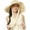A-beige, variant on Straw Hat Summer Women Beach Bow Sun Protection New Hat Sweet Floral Lace Fisherman Hat