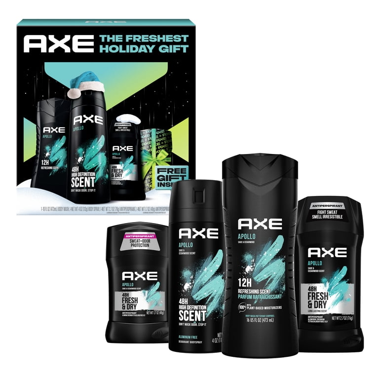 2 pack) Axe Men's Gift Set Body Wash Deodorant Spray