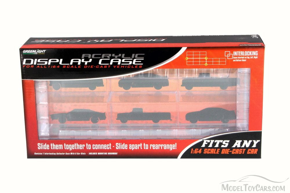 Acrylic Display Case for 1//64 Diecast Holds 6 Cars by Greenlight 55012 Nascar