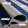 thumbnail image 5 of Safavieh Courtyard Ermintrude Striped Indoor/Outdoor Area Rug, Beige/Navy, 4' x 5'7", 5 of 13