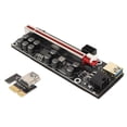 thumbnail image 2 of Tarjeta adaptadora con alimentación por USB PCIE Riser de 6 pines Bling Bling Compatible con Interfaz PCIE 1X 4X 8X 16X Plug and Play color negro, 2 of 12