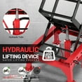 thumbnail image 5 of Hydraulic Motorcycle Lift Jack Table, 350 Lbs Scissor Lift Stand Foot Operated ATV Dirt Bike Scissor Stand with 4 Wheels, Lifting Range 13.78-34.25 inches, 5 of 7