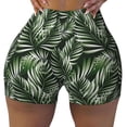 thumbnail image 2 of Lsque Tropical Palm Leaves1 Pattern High Waisted Biker Shorts for Women-Tummy Control Fitness Athletic Workout Running Yoga Gym Shorts,Moisture-Wicking-Small, 2 of 9