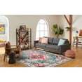 thumbnail image 4 of SAFAVIEH Square Rug 9' - Monaco Collection - Large - Traditional Design, Light Blue & Fuchsia, Ideal for Living Room, Bedroom, Dining Space, 4 of 9