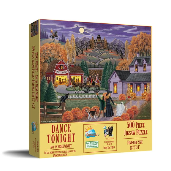 SUNSOUT INC - Dance Tonight - 500 pc Jigsaw Puzzle by Artist: Brian Winget - Finished Size 18" x 24" Halloween - MPN# 51110