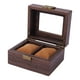 thumbnail image 2 of Caja de Almacenamiento de Reloj de Madera, Escaparate de Ventana de Vidrio Cojín de Reloj con Cerradura Joyero Organizador de Exhibición Reloj Estuche 2 rejillas Salvador Caja de reloj, 2 of 10