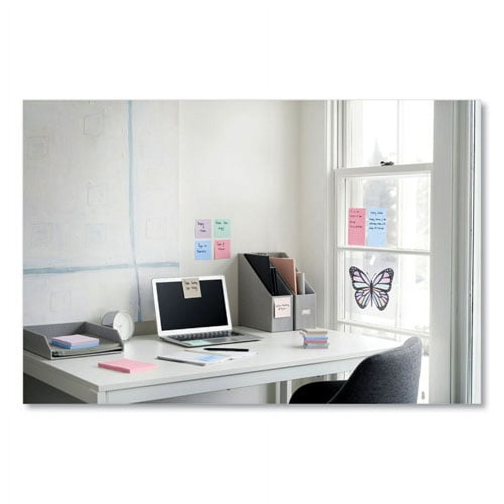 100% recycled paper super sticky notes, 3" x 3", wanderlust pastels, 70 sheets/pad, 24 pads/pack | Bundle of 2 Packs
