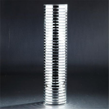 - Diamond Star 91025 19. x 4.5 in. Glass Cylinder, Silver