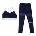 thumbnail image 3 of 2 Piezas de aje de Yoga para Mujer, Elástico, Fitness, Gimnasio, Chándal, Ropa de Ejercicio, Top Corto Sin Costuras, , Pantalones L Baoblaze Traje de entrenamiento de mujer, 3 of 8