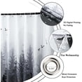 thumbnail image 5 of Black and White Misty Forest Shower Curtain, Pine Tree Foggy Forest Mountain Woodland Nature Bathroom Curtain Home Decor Waterproof Fabric Machine Washable with 12 PCS Hooks,72" Wx84 L, 5 of 6