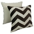 thumbnail image 3 of Blazing Needles 20-inch Indian Chevron Velvet Applique Throw Pillow-Style:Black/Ivory, 3 of 4