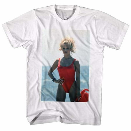 Baywatch 90s Beach Drama Series Pamela Adult T-Shirt Tee White