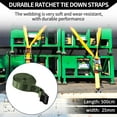thumbnail image 2 of Unique Bargains Ratchet Tie Down Straps Adjustable 250kg 500cm/196.85" 1 Pcs Green, 2 of 7