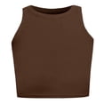 thumbnail image 2 of Ticikt Girls Tank Tops Kids Athletic Ribbed Knit Sleeveless Crop Tops Basic Camisole, 2 of 4