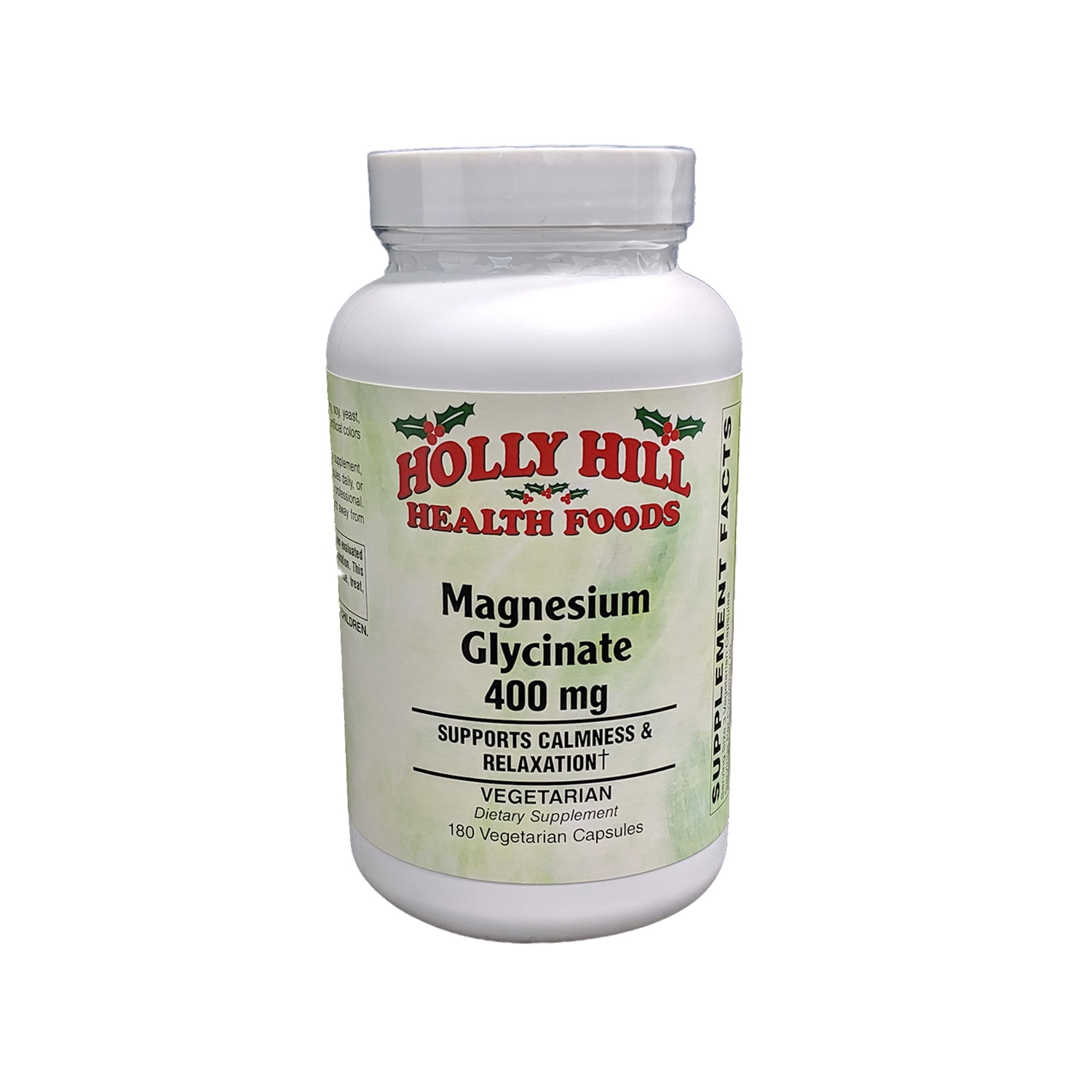 Holly Hill Magnesium Glycinate 400mg, 180 Vegetable Capsules