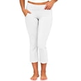 thumbnail image 2 of Women’s Capris Yoga Pants Elastic High Waist Slim Fits Cropped Pants Stretch Breathable Summer Workout Casual Trousers with Pockets, 2 of 9