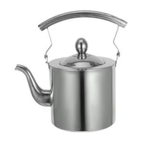 Worgeous  Stainless Steel Kettle Camp Fire Portable Kettles Gas Silver
