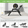 thumbnail image 5 of Seeutek Lounge Chair 29In XL 3 in 1 Metal Lounge Chairs Folding Adjustable Chaise Chair Black, 5 of 5