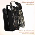 thumbnail image 4 of Vintage Skeleton and Butterfly Phone Case, Dark Gothic Floral Design, Elegant Spooky Protective Cover for iPhone 16 15 14 13 12 11 Pro Plus Mini, 4 of 6