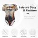 thumbnail image 4 of Balery Romantic Flower Fox Couple Body de cuello redondo de manga corta para mujer Tops de manga corta Tops básicos-Small, 4 of 7