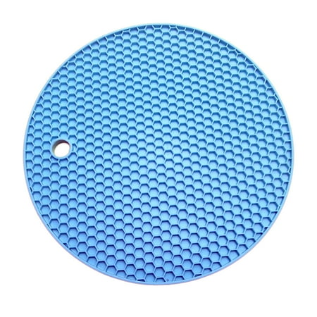 

Silicone Insulation Mat Round Honeycomb Pot Holder Non-slip Heat-resistant Place Mat for Pot Pan Bowl Cup(Random Color)