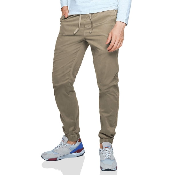 Pantalones tipo chándal tipo chándal para hombre, talla 32, color caqui británico