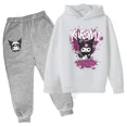 thumbnail image 3 of Conjunto de dos piezas de ropa infantil de Hello Kitty Kuromi, traje deportivo para niños y niñas de 3 a 14 años, traje informal de moda Kawaii para otoño, 3 of 5