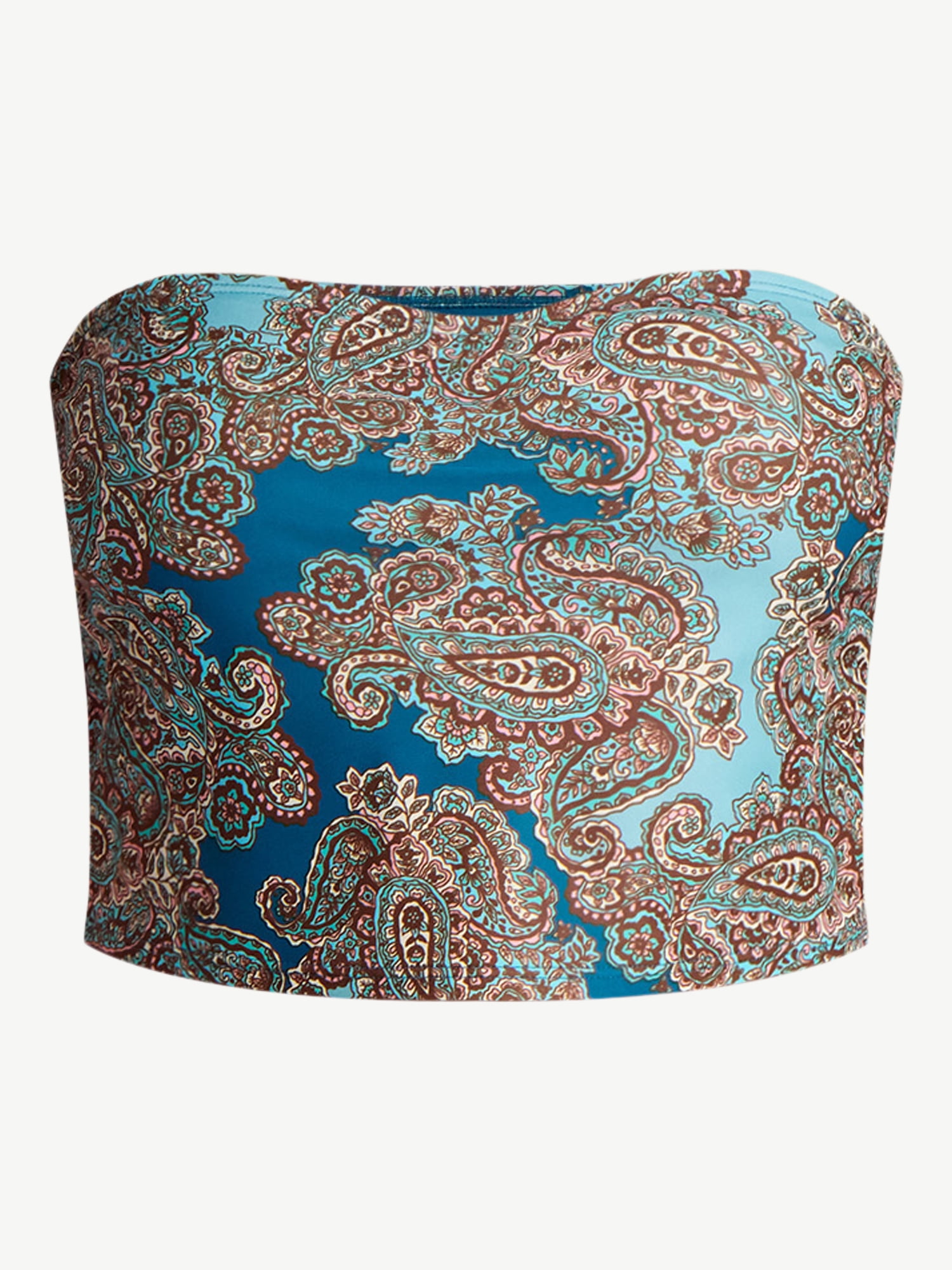 No Boundaries Paisley Longline Tankini Top, Women’s