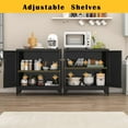 thumbnail image 6 of 33" Metal Kitchen Pantry Storage Cabinets with Door and Adjustable Shelves,White Sideboard Buffet Cabinet with Storage,Sideboard Buffet Cabinet for Dining Roonm,Living Room, 6 of 9