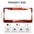 thumbnail image 3 of License Plate Cover Wavy And Solid Red And Orange Print License Plate Cover Front Plates Frames Car Tag Frame 2 PCS Burnt Orange Abstract Aluminum License Plate Frame for Girl Women Men Vehicles, 3 of 6