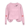 thumbnail image 4 of Womens Valentines Sweatshirts Tops Long Sleeve Blouses Crew Neck Shirts Tunics Tops Trendy Christmas Shirts Winter Fall Outfits 2025, 4 of 6