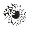 thumbnail image 4 of Escultura de girasol para colgar en la pared, decoración decorativa negra creativa para dormitorio, decoración rústica para interiores y exteriores,, 4 of 8