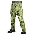 thumbnail image 2 of Jinhomg Camo Outdoor Pants for Men Thick Warm Fleece Lined Cargo Pants Big and Tall Comfy Straight Leg Camouflage Pants with Zip Pockets Today's Deals of The Day Army Green S, 2 of 4