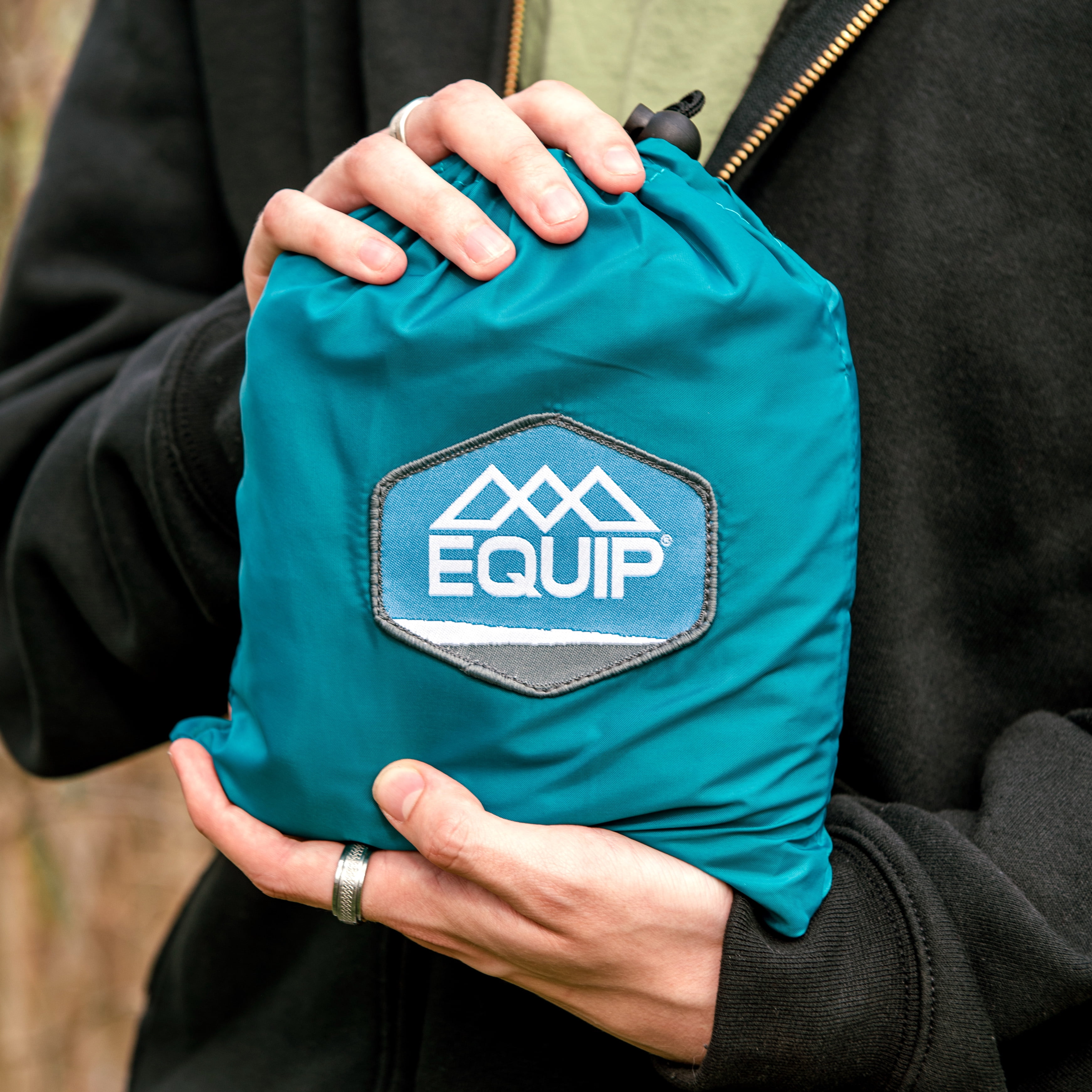Equip 1 Person Tree/Travel Hammock Verdigris Green, Size 108" L x 56" W x .05" H