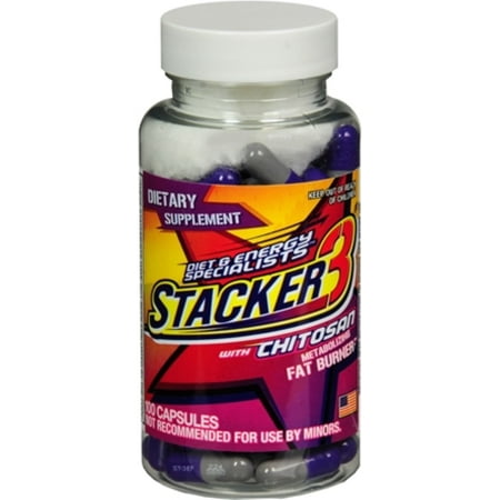 Stacker 3 Capsules éphédra Formule gratuite 100 capsules (pack de 3)